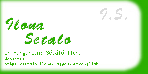 ilona setalo business card